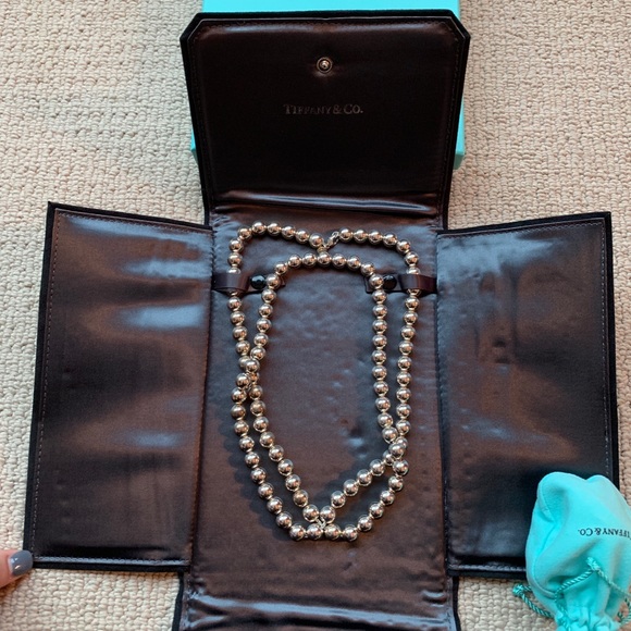 Tiffany & Co. Long Sterling Silver Ball Necklace